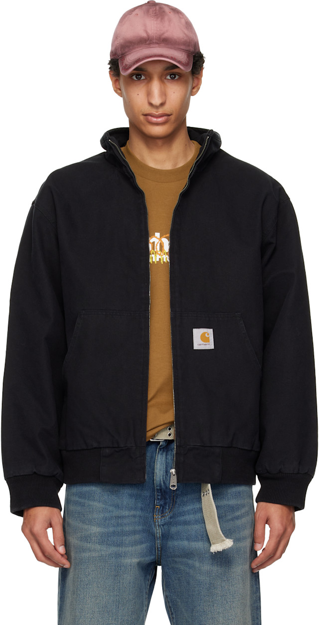 carhartt WORK IN PROGRESS レザージャケット Carhartt Work In Progress: ブラック Shepton OG Michigan フェイク