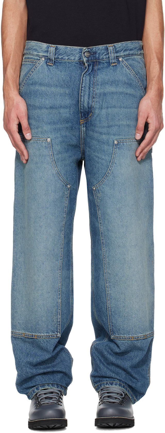 Carhartt Work In Progress: Blue OG Double Knee Jeans | SSENSE