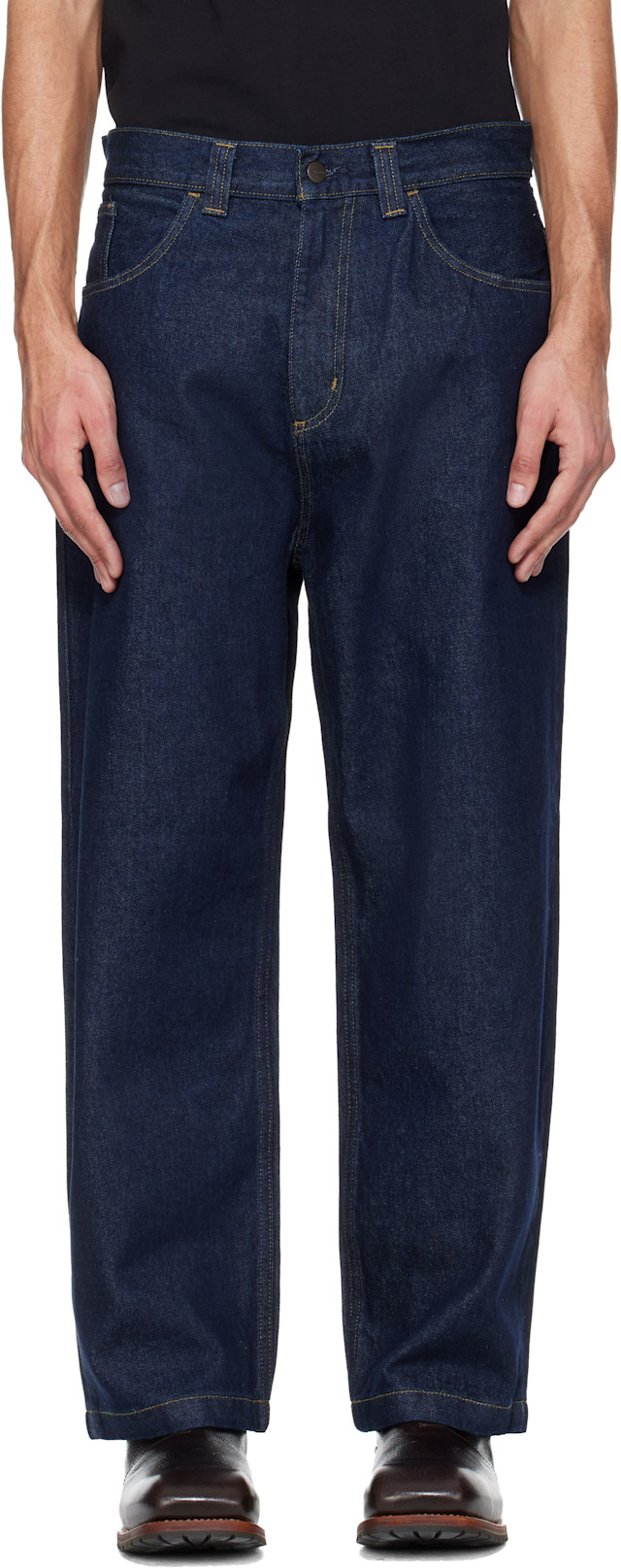 パンツ Carhartt Brandon jeans Carhartt Work In Progress: Blue Brandon Jeans | SSENSE