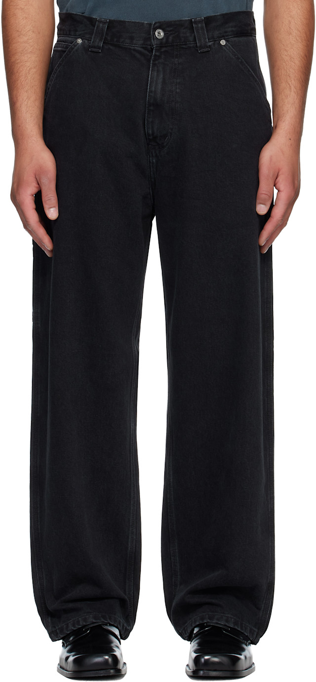 Carhartt Work In Progress: Black Belmont Jeans | SSENSE
