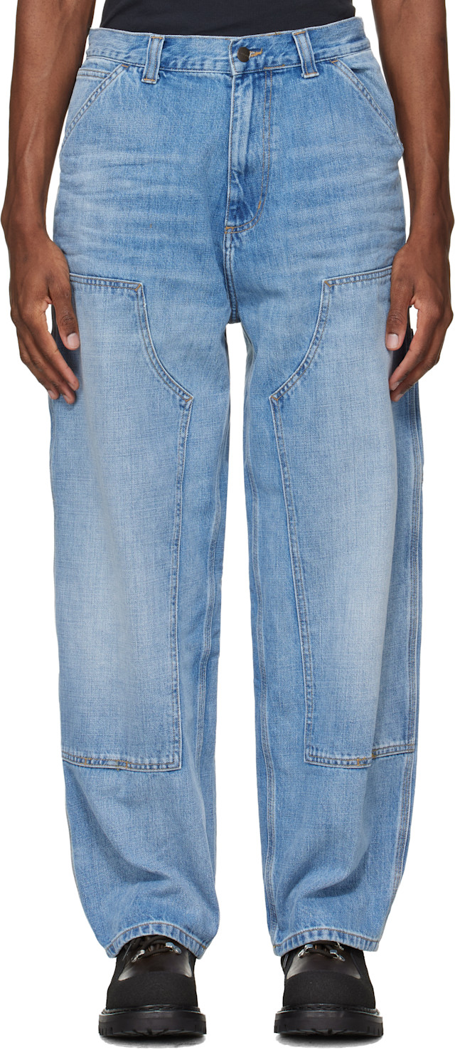 Carhartt Work In Progress: Blue OG Double Knee Jeans | SSENSE