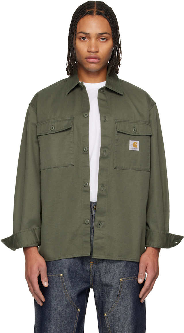 Carhartt Work In Progress: カーキ Kelly オーバーシャツ | SSENSE 日本