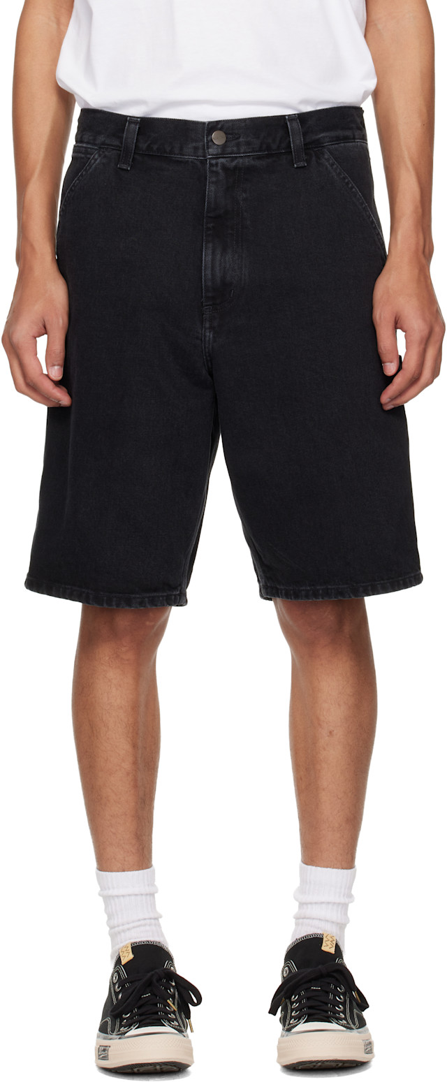 Carhartt Work In Progress: ブラック Single Knee デニムショート