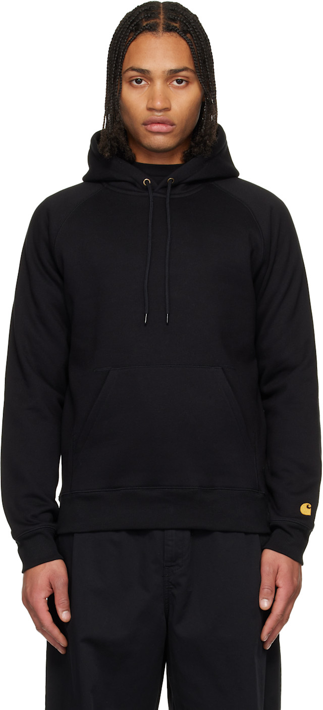Carhartt Work In Progress: Black Chase Hoodie | SSENSE