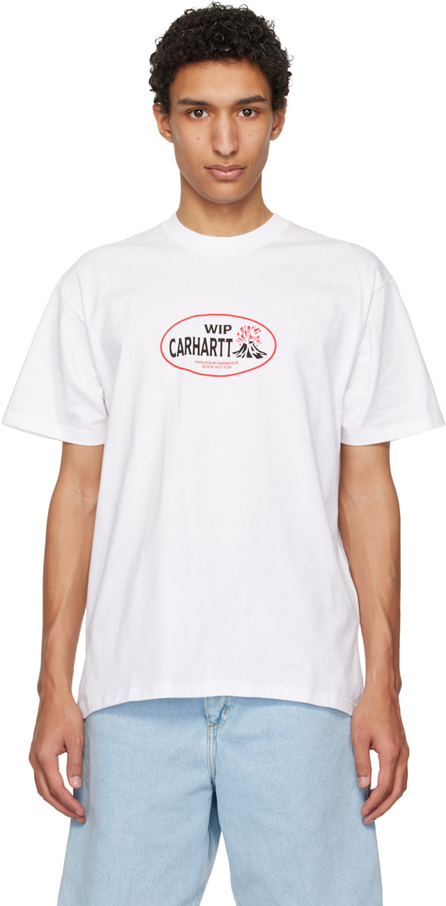 Carhartt Work In Progress: White S/S Harlequin BBQ T-shirt