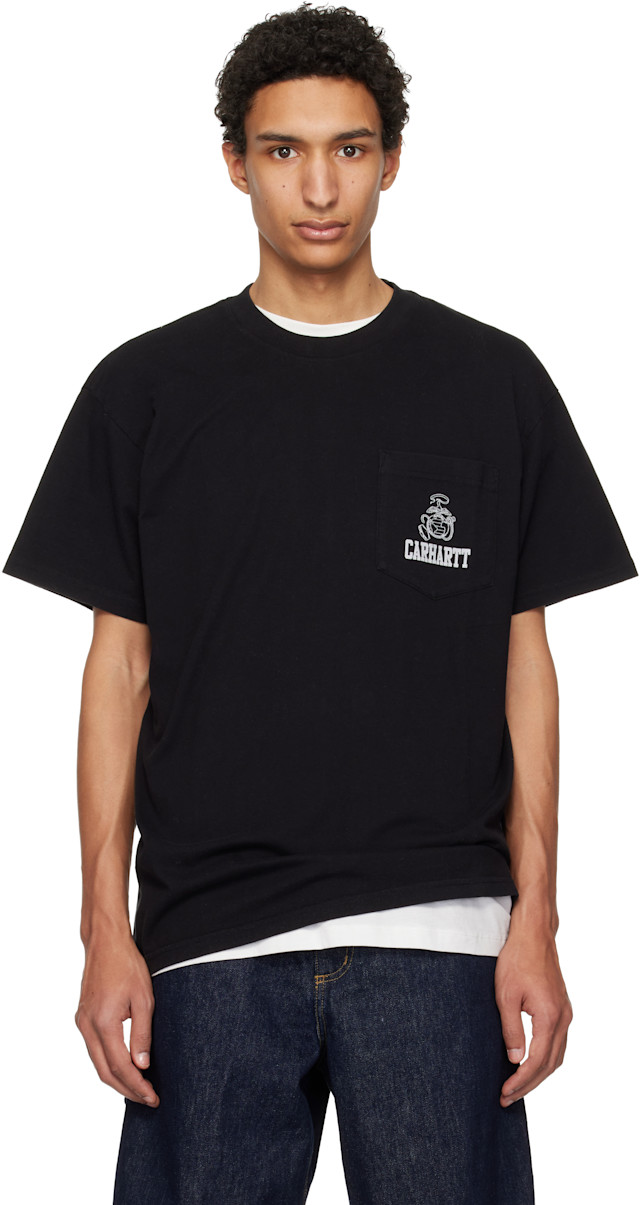 Carhartt Work In Progress: Black S/S Pond Corps Pocket T-shirt