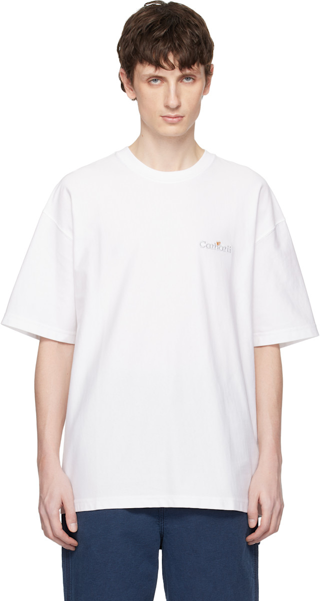 Carhartt Work In Progress: White WIP Label T-shirt | SSENSE