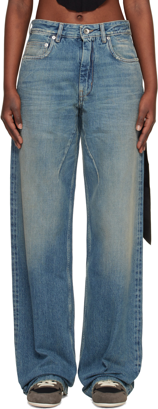 Rick Owens DRKSHDW: Blue Temple Geth Jeans | SSENSE