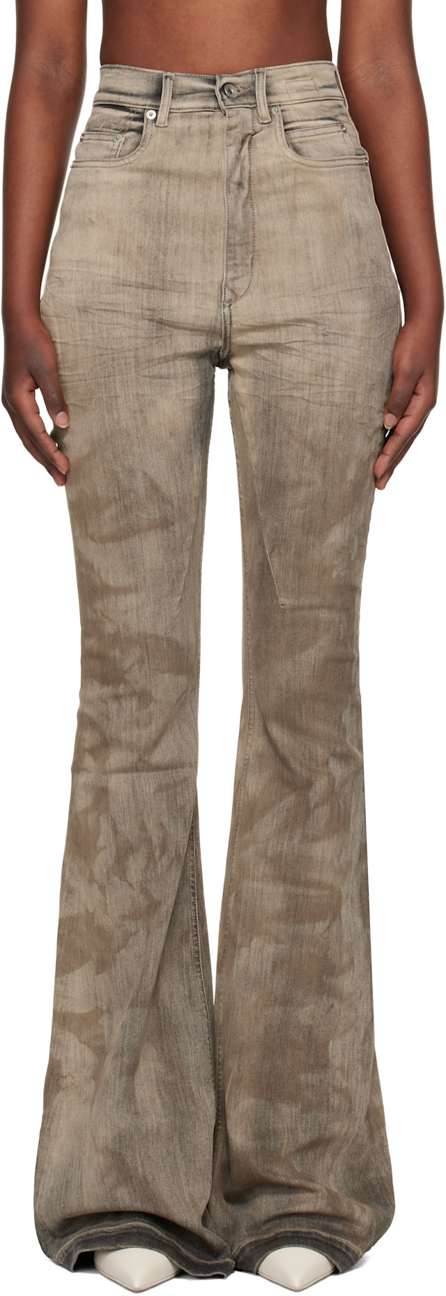 Rick Owens DRKSHDW: Gray Temple Bolan Bootcut Jeans | SSENSE