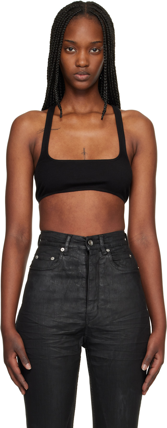 Rick Owens DRKSHDW: Black Temple Unhorny Top | SSENSE