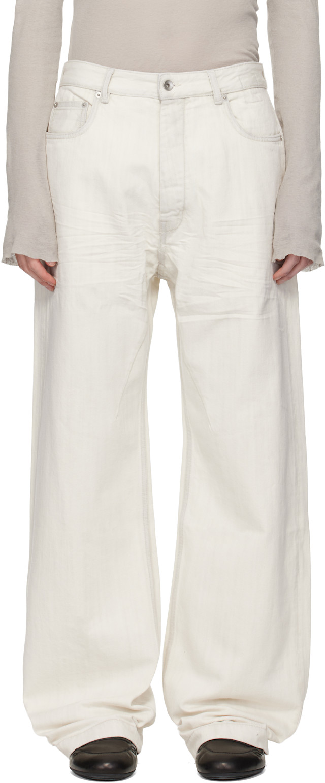 Rick Owens DRKSHDW: Off-White Temple Geth Jeans | SSENSE