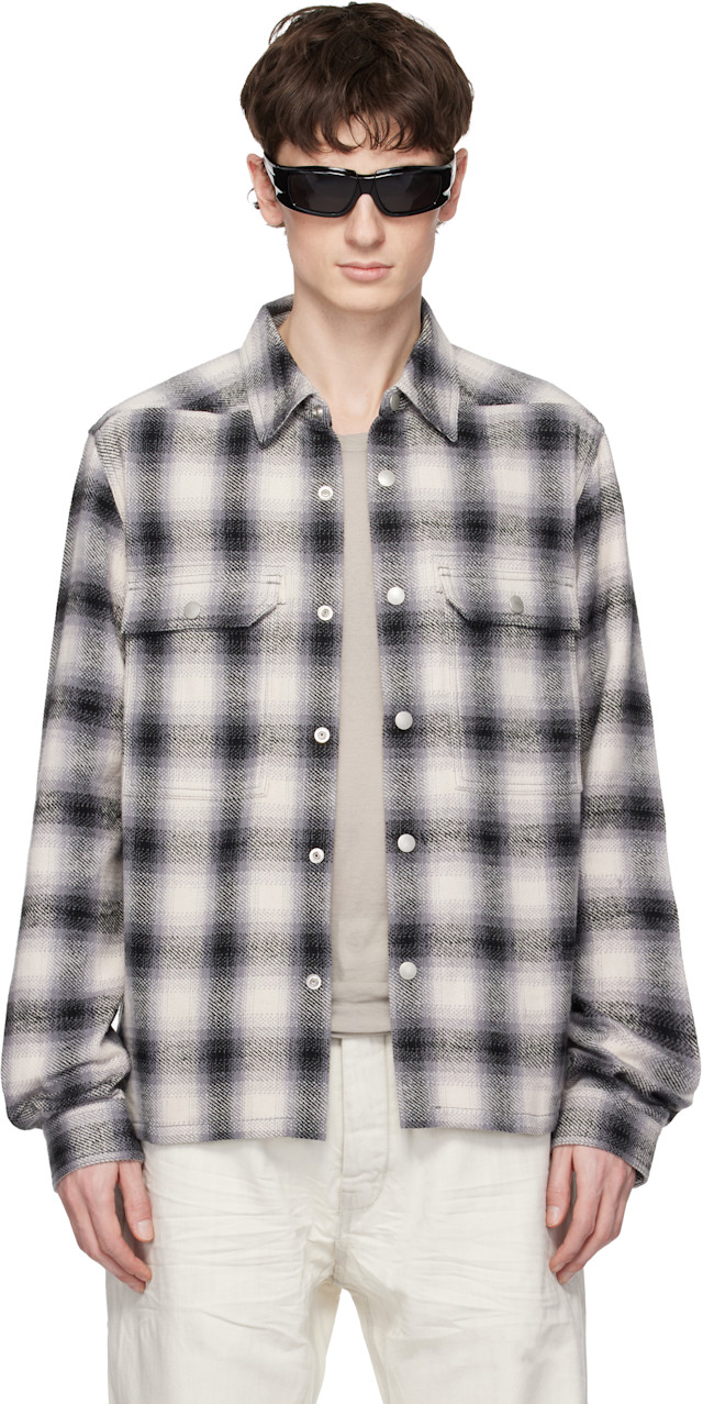 Rick Owens DRKSHDW: Gray Temple Cropped Outershirt | SSENSE