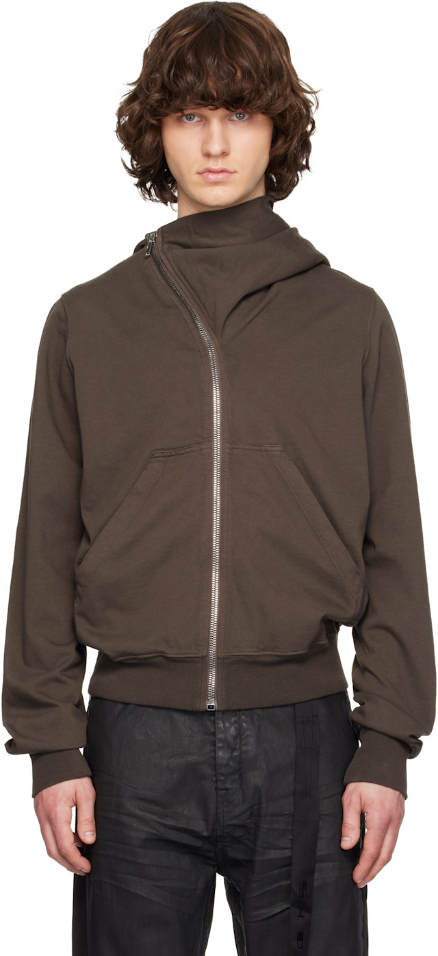 Rick Owens DRKSHDW: Gray Temple Mountain Hoodie | SSENSE