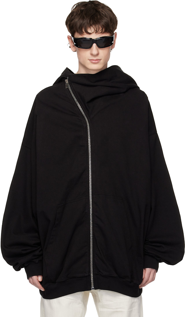 Rick Owens DRKSHDW: Black Temple Mountain Hun Hoodie | SSENSE Rick Owens DRKSHDW: Black Temple Mountain Hun Hoodie | SSENSE