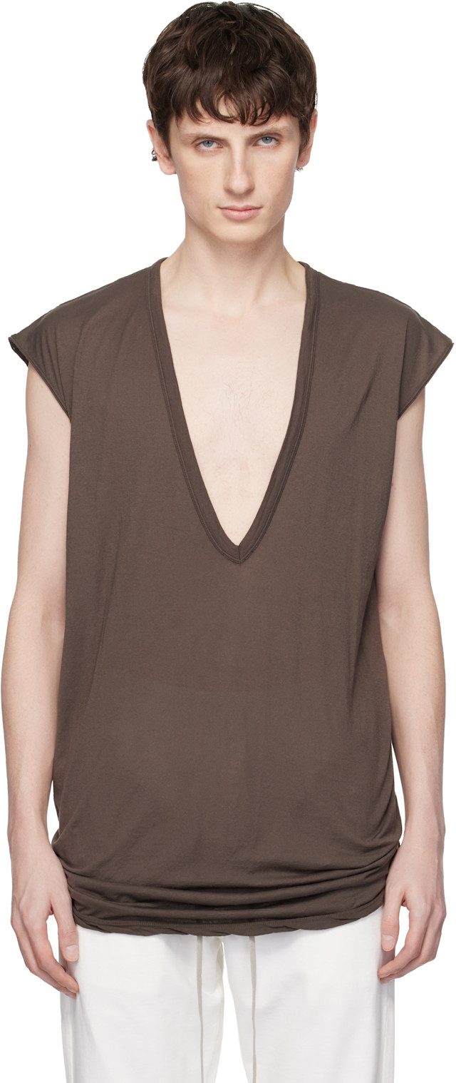 Rick Owens DRKSHDW: Gray Temple Dylan T-shirt | SSENSE