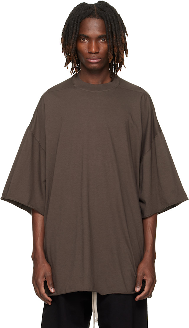 Rick Owens DRKSHDW: ブラウン Temple Tommy Tシャツ | SSENSE 日本