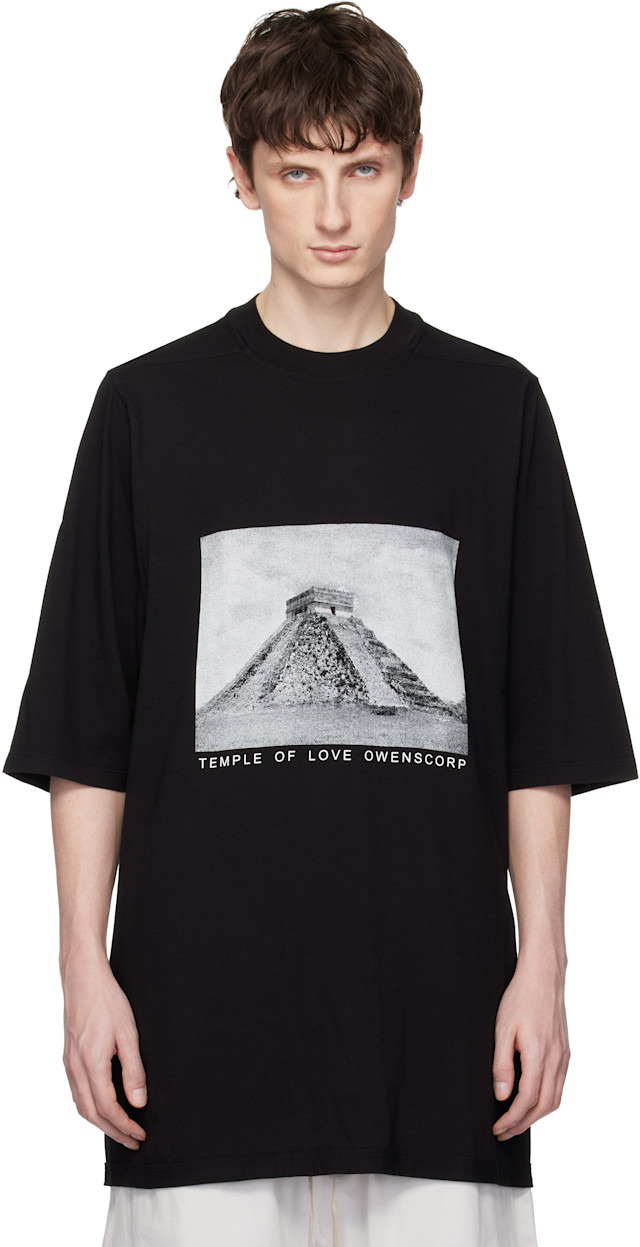 Rick Owens DRKSHDW: Black Temple Jumbo S/S T-shirt | SSENSE