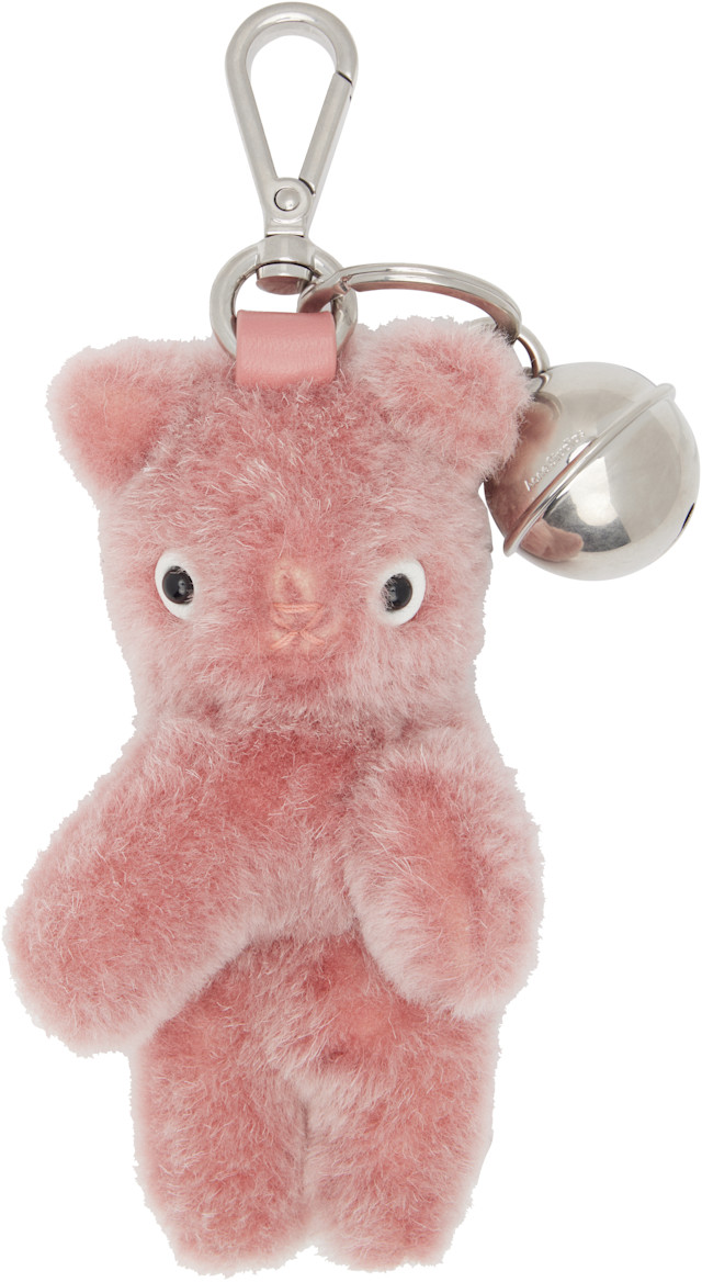 Acne Studios: ピンク Teddy Bear キーホルダー | SSENSE 日本