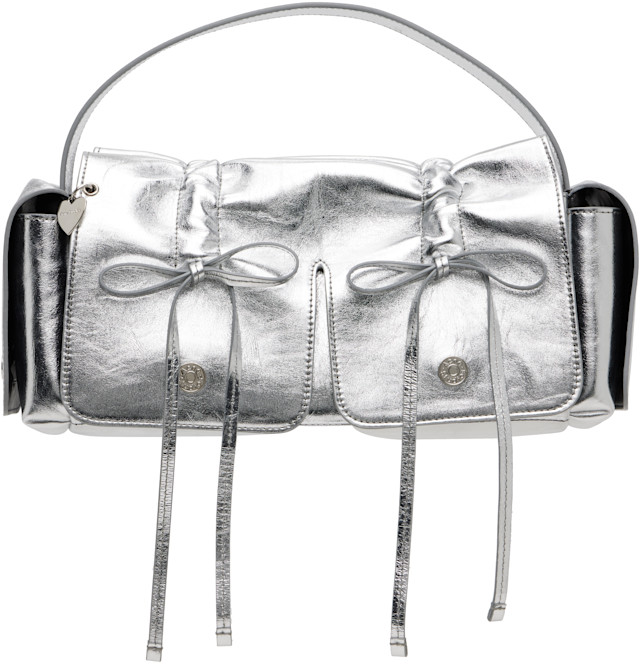 Acne Studios: Silver Multipocket Bag | SSENSE