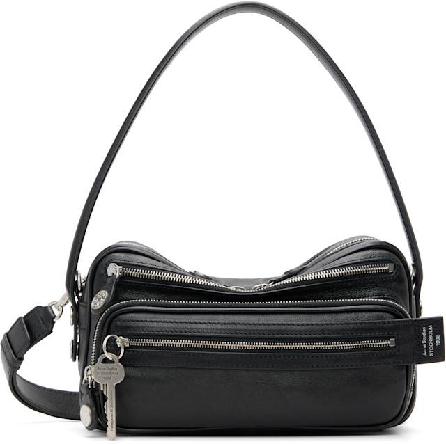 Acne Studios: Black Camero Party Shoulder Bag | SSENSE