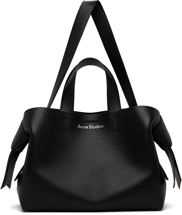 acne studios トートバッグ Acne Studios: ブラック Musubi トートバッグ | SSENSE 日本
