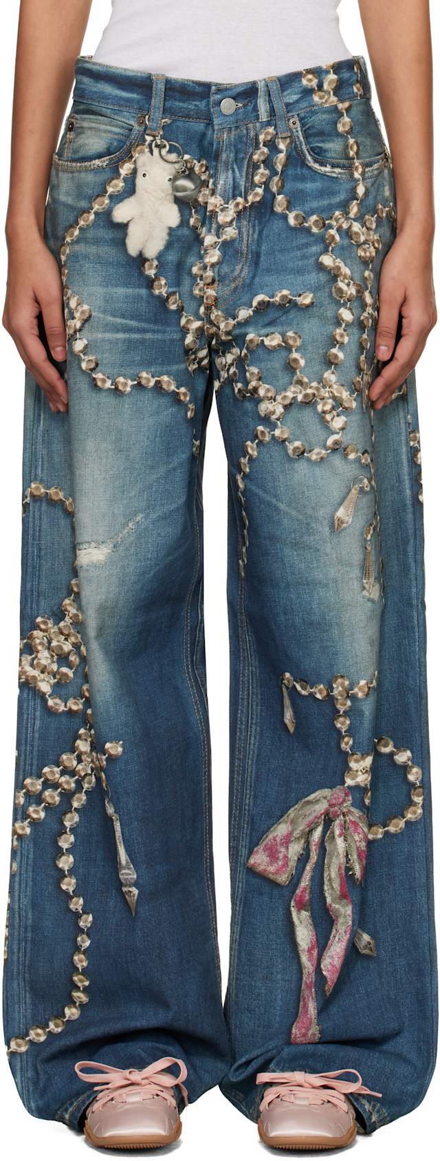 Acne Studios: Blue Trompe-L'Oeil 1981 Jeans | SSENSE Germany
