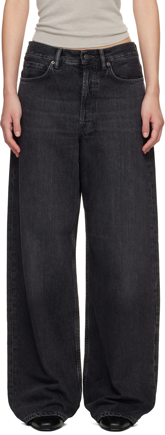 Acne Studios: Black Loose Fit 1981 Jeans | SSENSE