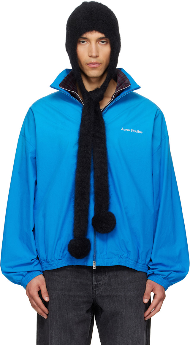Acne Studios: Black Mohair Earflap Hood | SSENSE