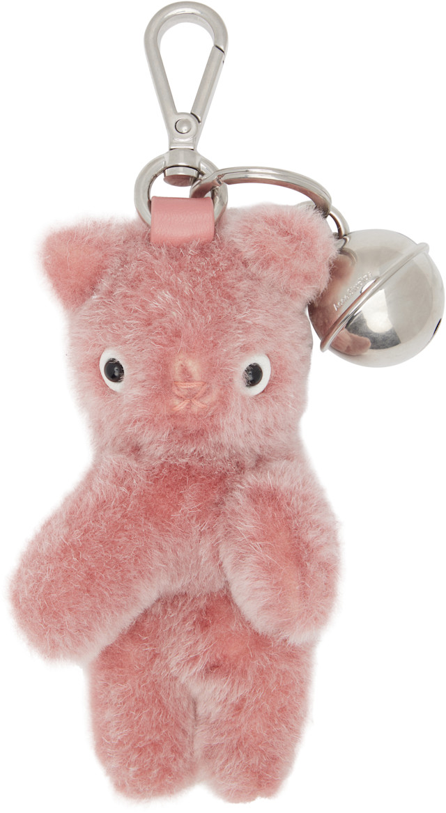Acne Studios: ピンク Teddy Bear キーホルダー | SSENSE 日本