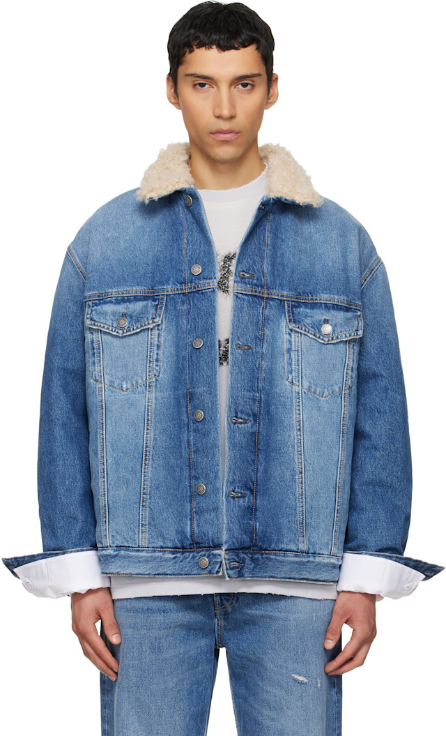 Acne Studios: ブルー フェード デニムジャケット | SSENSE 日本