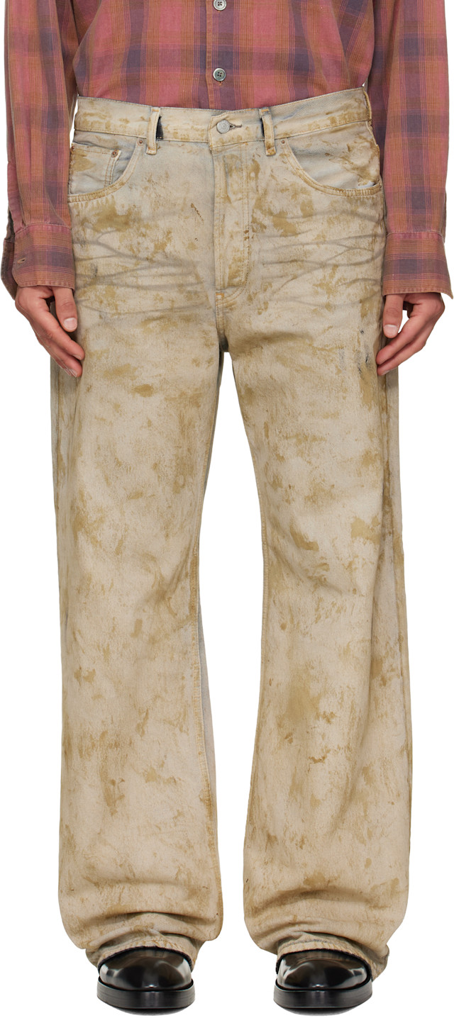 Acne Studios: Beige Regular Fit 2021M Jeans | SSENSE
