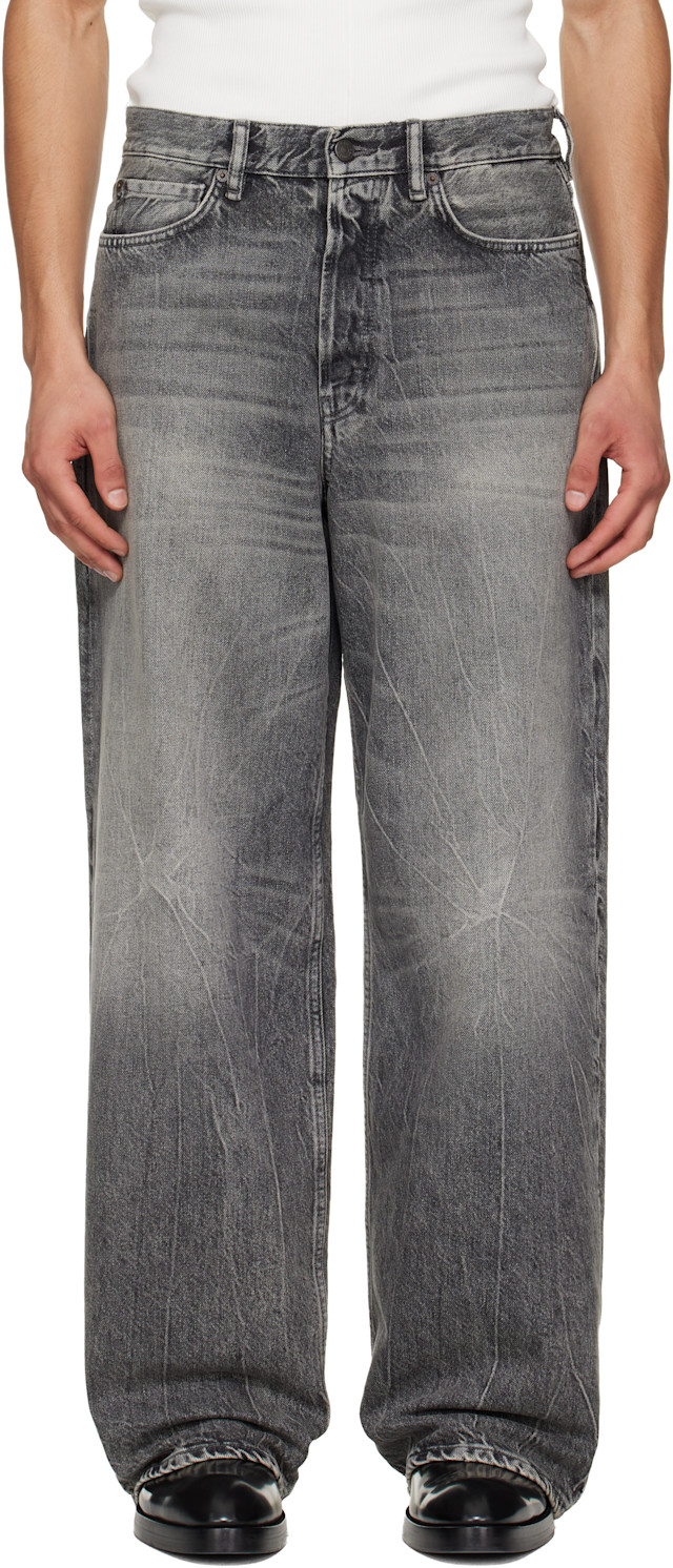 るんるんさん専用) Acne Studios グレー Acne Studios: グレー Loose Fit 1981 ジーンズ | SSENSE 日本