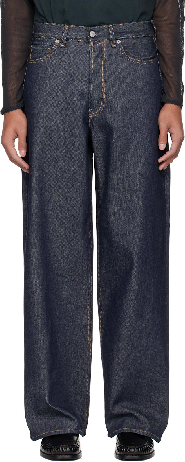 Acne Studios: Indigo 1981 Loose Fit Jeans | SSENSE
