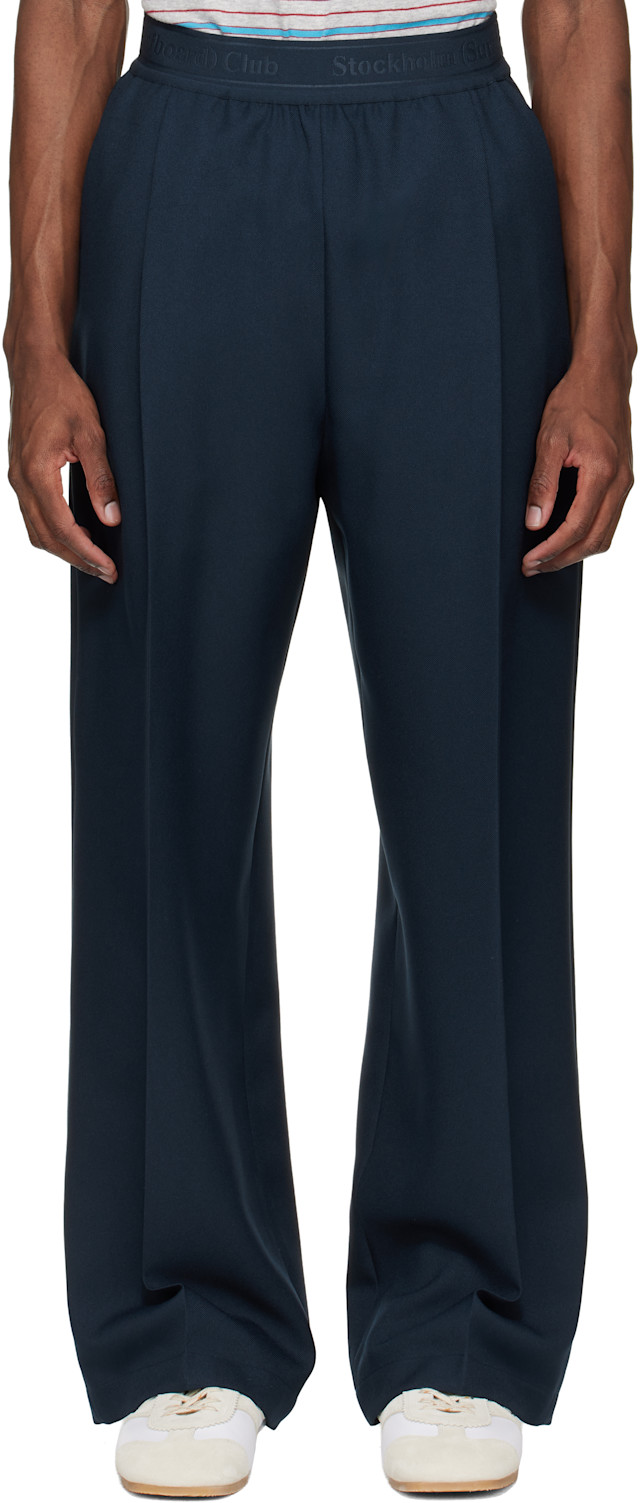 Stockholm (Surfboard) Club: Navy Relaxed Fit Trousers | SSENSE Austria