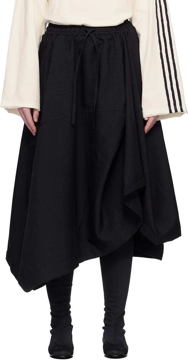 Y-3: Black Sport Uniform Midi Skirt | SSENSE