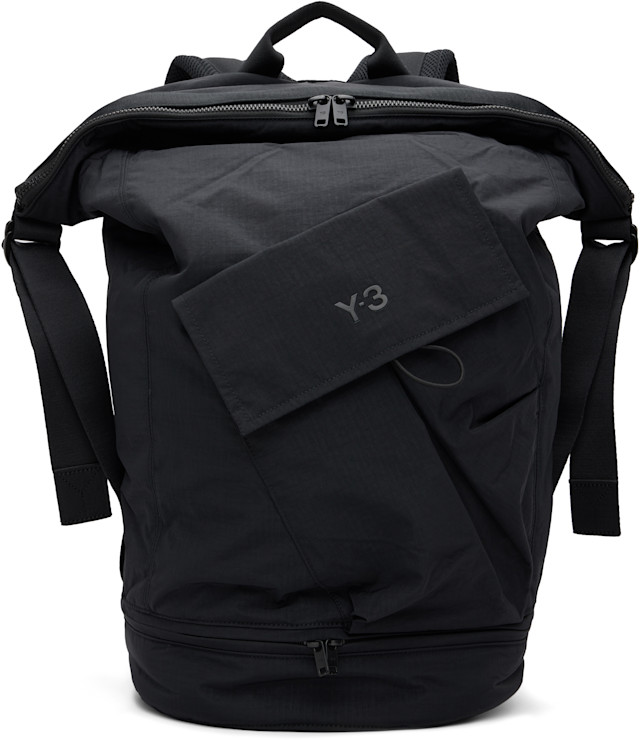 Y-3: ブラック ユーティリティ バックパック | SSENSE 日本