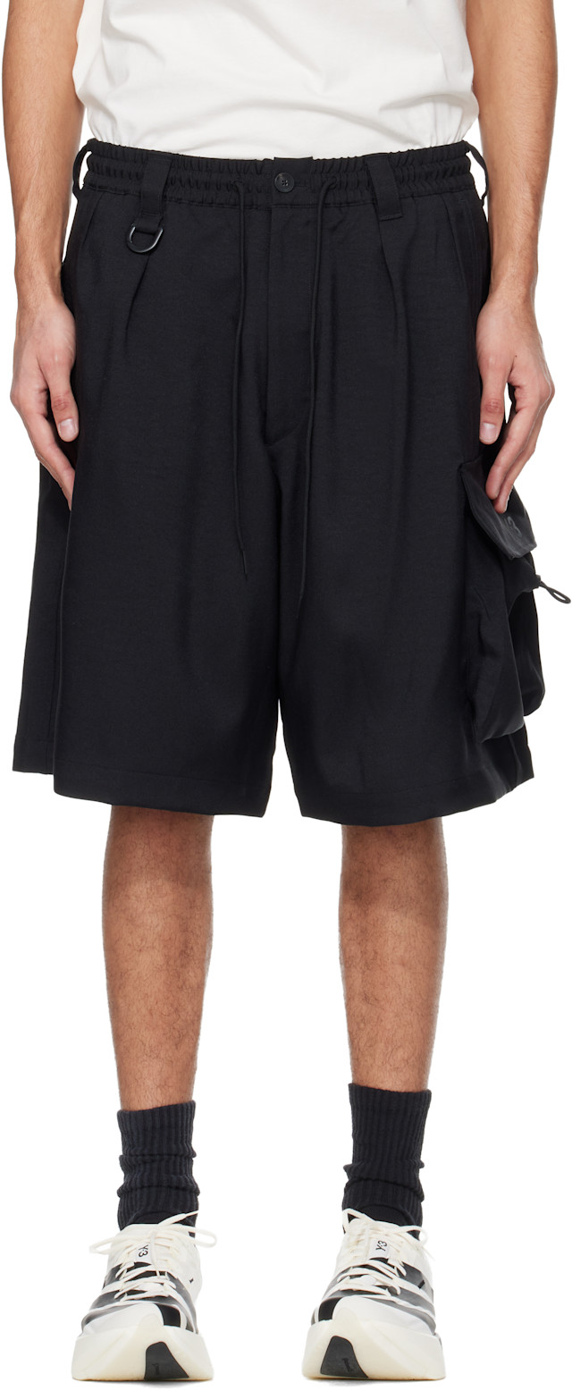✨美品✨piu1uguale3 cargo shorts黒 サイズ4 y-3-black-sport-uniform-cargo-