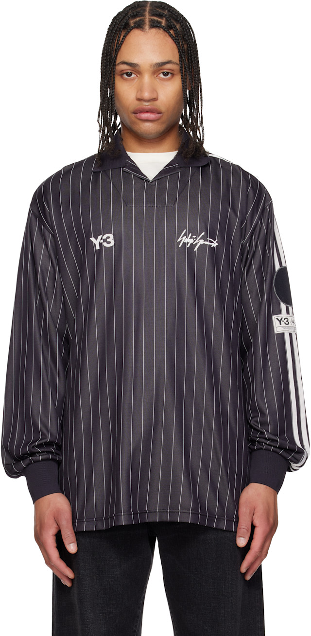 Y-3: ブラック Zinedine Zidane Soccer 長袖 ジャージ トップス