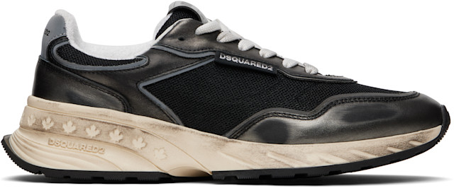 Dsquared2: ブラック＆シルバー Sprinter スニーカー | SSENSE 日本