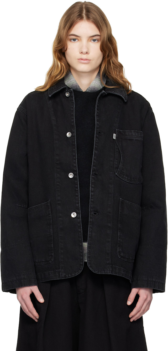 YMC: Black Construction Denim Chore Jacket | SSENSE