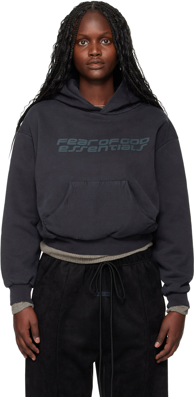 Fear of God ESSENTIALS: Gray Holiday Classic Hoodie | SSENSE