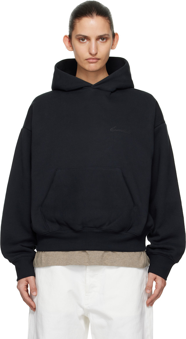 Fear of God ESSENTIALS: ブラック Classic フーディ | SSENSE 日本