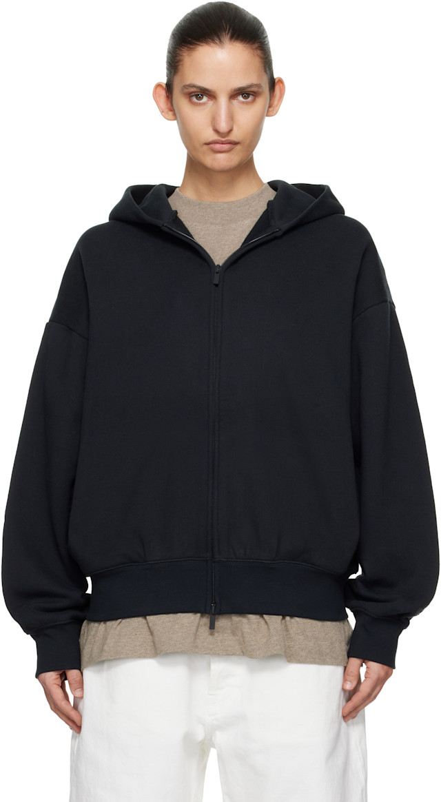 Fear of God ESSENTIALS: ブラック Classic ジップアップ フーディ