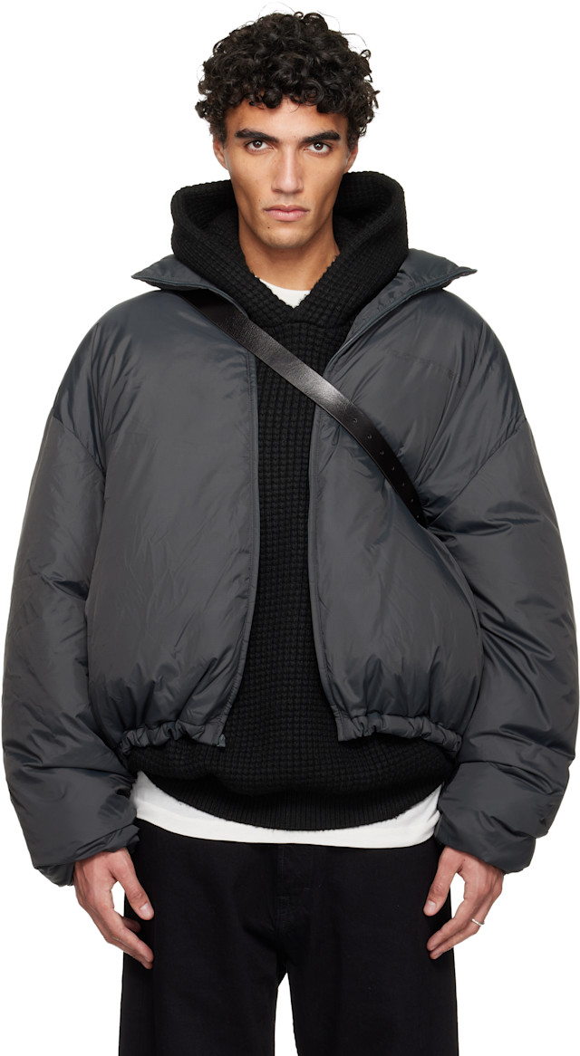 Fear of God ESSENTIALS: Gray Holiday Ripstop Nylon Puffer Down