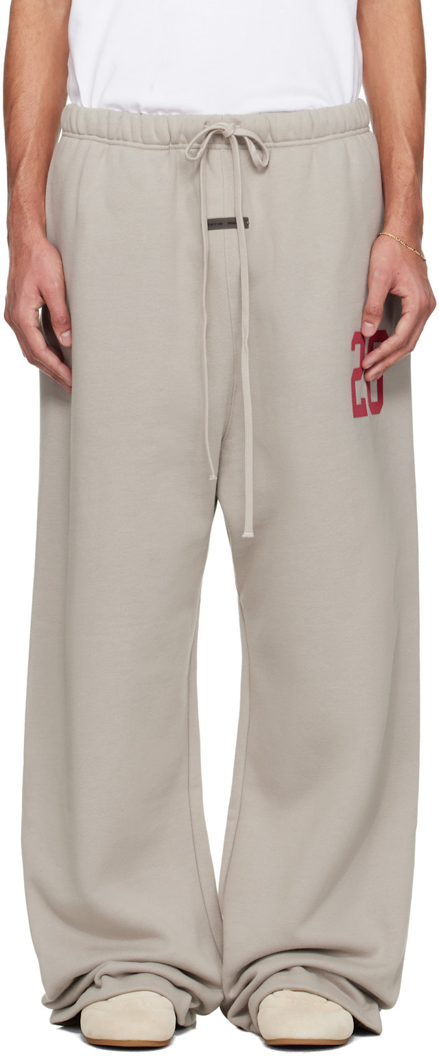 Fear of God ESSENTIALS: Gray Holiday Lounge Sweatpants | SSENSE
