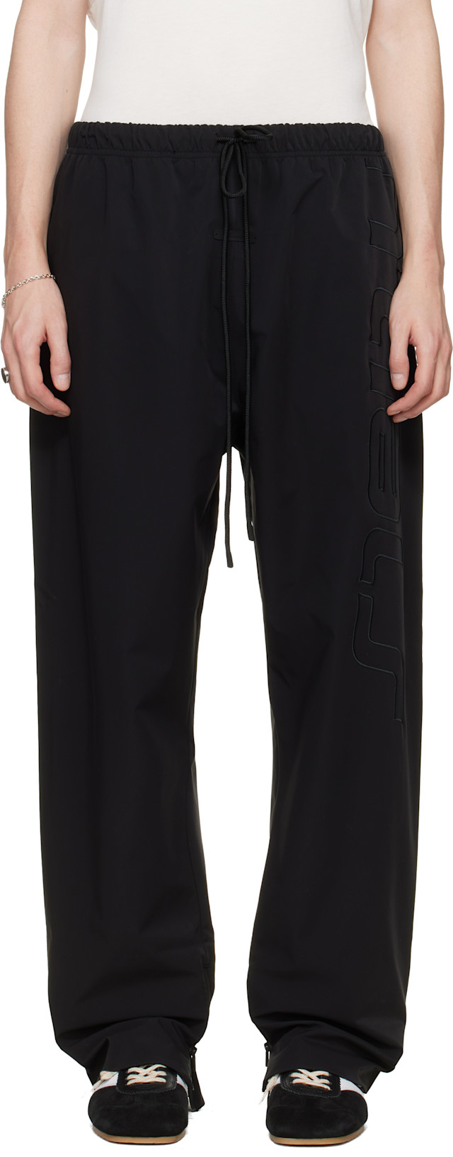 Dr8969 FCRB 22SS TRAINING TRACK PANTS Fear of God ESSENTIALS: Black Active Trace Track Pants | SSENSE