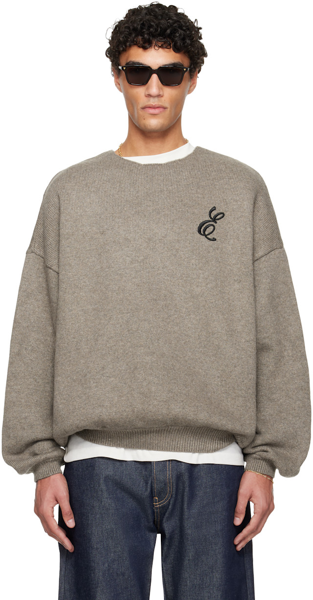 Fear of God ESSENTIALS: ブラウン Holiday エンブロイダリー メリノ 