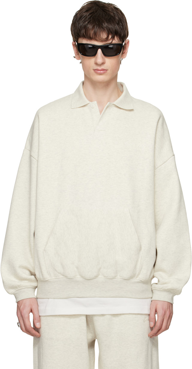 Fear of God ESSENTIALS: グレー Signature 90s Polo スウェットシャツ