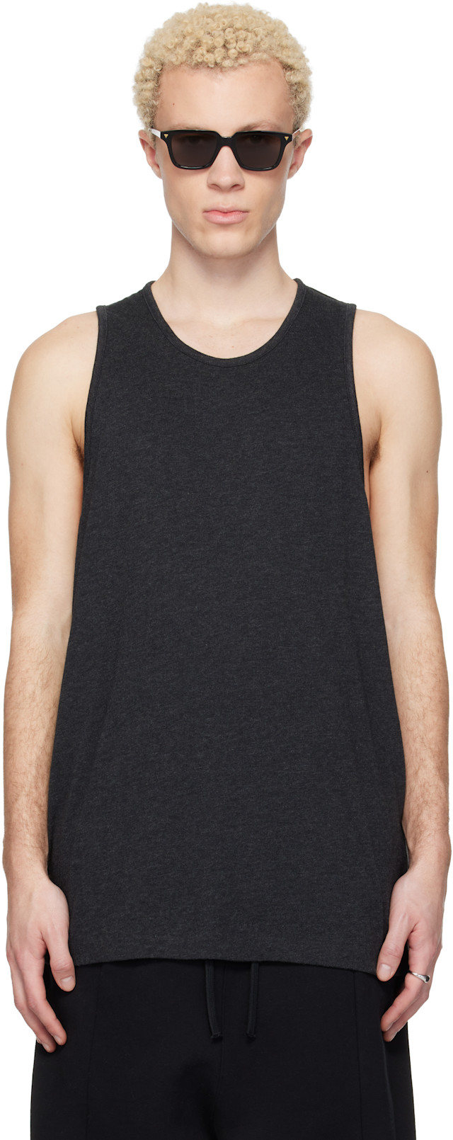 Fear of God ESSENTIALS: Gray Signature Essential Tank Top | SSENSE