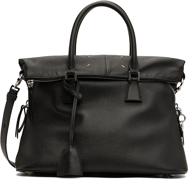 Maison Margiela: Black 5AC Soft Medium Crossbody Bag | SSENSE
